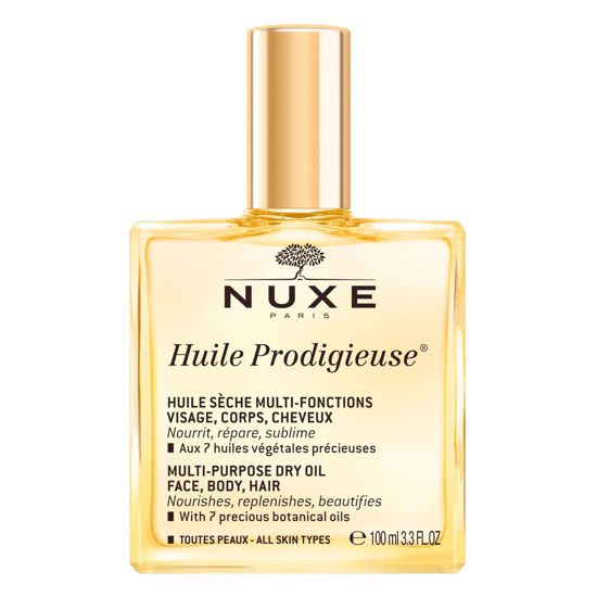 Picture of Nuxe Huile Prodigieuse Multi-Purpose Dry Oil - Radiant Glow and Lightweight Hydration for Face, Body & Hair. Nourishes, Repairs and Enhances