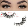 Picture of FARRED Cat Eye Lashes Natural Eyelashes Short Wispy Lash Strips Volume Eyelash Cateye Medium Length False Lashes Natural Looking Hybrid Clusters Full Strip Lashes (A19 | 8-17MM)