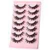 Picture of FARRED Cat Eye Lashes Natural Eyelashes Short Wispy Lash Strips Volume Eyelash Cateye Medium Length False Lashes Natural Looking Hybrid Clusters Full Strip Lashes (A19 | 8-17MM)