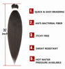 Picture of ShowCoco 8 Packs Pre-stretched Braiding Hair 32 Inch Yaki Texture Hair Extensions Hot Water Setting Professional Synthetic Fiber Crochet Braids (32inch,#4)