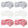 Picture of Casoty 6 Pcs Make Up Headbands, Bow Hair Band, Soft Coral Fleece Facial Headband, Spa Headband for Washing Face, Towel Headband for Face Washing Shower Skin Care Yoga