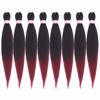 Picture of Dorsanee Ombre Burgundy Braiding Hair Pre Stretched 28 Inch 8 Packs Braiding Hair Extensions for Crochet Box Braids Twists Locs Hair Itch Free Soft Yaki Texture Hot Water Setting (28inch,#1B/Bug)