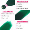 Picture of Dorsanee Braiding Hair Pre Stretched 20 Inch 8 Packs Ombre Green Braiding Hair Extensions for Crochet Box Braids Twists Locs Hair Soft Yaki Texture Hot Water Setting (20inch,#1B/Green)