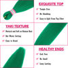 Picture of Green Braiding Hair Pre Stretched 20 Inch 8 Packs Braiding Hair Extensions for Crochet Box Braids Twists Locs Hair Soft Yaki Texture Hot Water Setting (20inch,#Green)