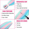 Picture of Dorsanee 4 Colors Mixed Braiding Hair Pre Stretched 24 Inch 3 Packs Braiding Hair for Box Braids Twists Locs Soft Yaki Texture Hot Water Setting (#Light Blue & Light Purple & Light Pink & Mint Green)
