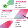 Picture of Dorsanee 3 Tone Braiding Hair Pre Stretched 24 Inch 3 Packs Braiding Hair Extensions for Box Braids Twists Locs Hair Soft Yaki Texture Hot Water Setting (#Light Green/Light Purple/Pink)