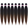 Picture of Pre Stretched Braiding Hair Extension Ombre Natural Black Brown Color 28 Inch Long Pre-stretched Hair for Braiding Twist Braids Itch Free Hot Water Setting Yaki Straight Synthetic Hair (#1B/30)