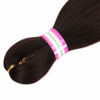 Picture of Pre Stretched Braiding Hair Extension Ombre Natural Black Brown Color 28 Inch Long Pre-stretched Hair for Braiding Twist Braids Itch Free Hot Water Setting Yaki Straight Synthetic Hair (#1B/30)