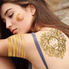 Picture of Bilizar 9 Sheets 110+ Designs Flash Gold Temporary Tattoos Metallic For Women Adult, Girl Golden Lion Festival Sun Moon Star Butterfly Glitter Tattoo Sticker, Fake Tattoos That Look Real and Last Long