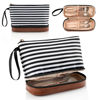 Picture of Ethereal Makeup Bag for Purse, Small Makeup Organizer Bag Travel Makeup Bag for Women Makeup Pouch Waterproof Makeup Brush Holder