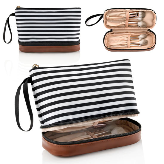 Picture of Ethereal Makeup Bag for Purse, Small Makeup Organizer Bag Travel Makeup Bag for Women Makeup Pouch Waterproof Makeup Brush Holder