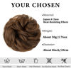 Picture of CJL HAIR Large Messy Bun Hair Piece Wavy Curly Scrunchies Synthetic Chignon Ponytail Hair Extensions Thick Updo Hairpieces for Women Chocolate