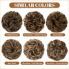 Picture of CJL HAIR Large Messy Bun Hair Piece Wavy Curly Scrunchies Synthetic Chignon Ponytail Hair Extensions Thick Updo Hairpieces for Women Chocolate