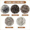 Picture of CJL HAIR Large Messy Bun Hair Piece Wavy Curly Scrunchies Synthetic Chignon Ponytail Hair Extensions Thick Updo Hairpieces for Women Polar Silver