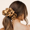 Picture of CEELGON Large Silk Satin Scrunchies for Women Big Scrunchies Jumbo Satin Hair Ties Oversized Hair Scrunchies for Thick Curly Hair Pack of 6 (Black,Champagne,Brown,Gold)