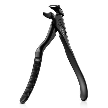 Picture of BALUCA Ergonomic Nail Clipper for Seniors - Toenail Clipper for Thick Toenails and Fingernails, Long Handle Nail Clippers with Catcher, Precision Nail Trimmer for Men and Women - Black