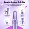 Picture of JOSGLOI Electric Nail Drill Professional: 40000RPM Electric Nail File Kit Efile Nail Drill Machine with LCD Display for Acrylic Gel Nail, Manicure Pedicure Polishing Nail Grinder for Salon Home Use