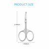 Picture of LIVINGO 3.75" Rounded Curved Nose Hair Scissors, Premium Stainless Steel Safety Small Blades Use for Manicure Cuticle Trimming Facial Hair, Eyebrow, Dry Skin