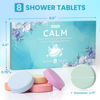 Picture of CalmNFiz Shower Steamers 8 Pack Set Shower Bombs Tablets in Box with 8 Fragrances with Shea Butter for Self-Care & Relaxation, Idea for Women and Men