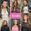 Picture of Avolo Ombre Lace Front Wig Human Hair Pre Plucked 1B/27 13x4 Body Wave Highlight Lace Front Wig Human Hair Colored Human Hair Wigs Glueless Wig 180% Density Frontal Wigs Human Hair 28 Inch