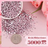 Picture of 5000PCS 3mm Resin Rhinestones in Bulk (Light Pink), Bedazzling Flatback Crystals Rhinestones for Crafting DIY Nail Decoration, Gems Diomand Charms for Tumbler Shoes Clothing Fabric