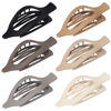 Picture of CHANDAT Flat Hair Clip 6 pcs Lay Down Claw Clips Hair Accessories for Women -Brown Grey