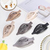 Picture of CHANDAT Flat Hair Clip 6 pcs Lay Down Claw Clips Hair Accessories for Women -Brown Grey