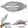 Picture of CHANDAT Flat Hair Clip 6 pcs Lay Down Claw Clips Hair Accessories for Women -Brown Grey