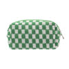 Picture of PAZIMIIK Checkered Makeup Bag for Purse Portable Zipper Make Up Pouch Small Cosmetic Case for Travel Accessories (Green)