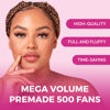 Picture of Eyesy Lash 500 Promade Fans - 12D 0.03 Size 13mm Curl D - Premade Lash Fans for Eyelash Extensions Fluffy Mega Volume Lashes Handmade Promades Eyelash Fans Loose Pre Made Fans Lash Extensions