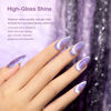Picture of RARJSM Cat Eye Gel Nail Polish Aurora Violet Purple Velvet Silver Glitter Universal Galaxy Shimmer Ice Gel Polish with Magnet Stick Single Bottle 15ml LED UV Curing Requires Soak Off Salon Home