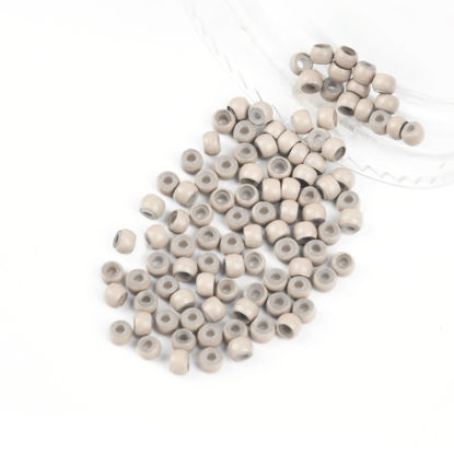 Picture of Vlasy 100Pcs Nano Ring Beads Silicone Lined Beads for Nano Ring Human Hair Extensions 7 Color Optional (Gray Blonde)
