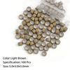 Picture of Vlasy 100Pcs 5mm Silicone Lined Micro Ring Beads for Hair Extensions 5Colors Apply (100Pcs Light Brown)