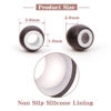 Picture of Vlasy 100Pcs Nano Ring Beads Silicone Lined Beads for Nano Ring Human Hair Extensions 5 Color Optional (Brown)