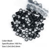 Picture of Vlasy 100Pcs 5mm Silicone Lined Micro Ring Beads for Hair Extensions 5Colors Apply (100Pcs Black)