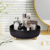 Picture of Anyoifax Makeup Perfume Organizer Tray 360 Degree Rotating Lazy Susan Skincare Lotion Organizer Spinning Cosmetics Storage for Dresser, Vanity, Bathroom Countertop, Large Black