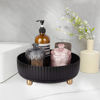 Picture of Anyoifax Makeup Perfume Organizer Tray 360 Degree Rotating Lazy Susan Skincare Lotion Organizer Spinning Cosmetics Storage for Dresser, Vanity, Bathroom Countertop, Large Black