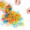 Picture of HOYOLS 1/2 Inch Small Rubber Bands for Hair Ties Assorted Rainbow Elastics Mini Reusable Rubberband for Braiding Colorful for Baby Girl Infants Toddler Supplies 1000pcs (S) Latex-Free