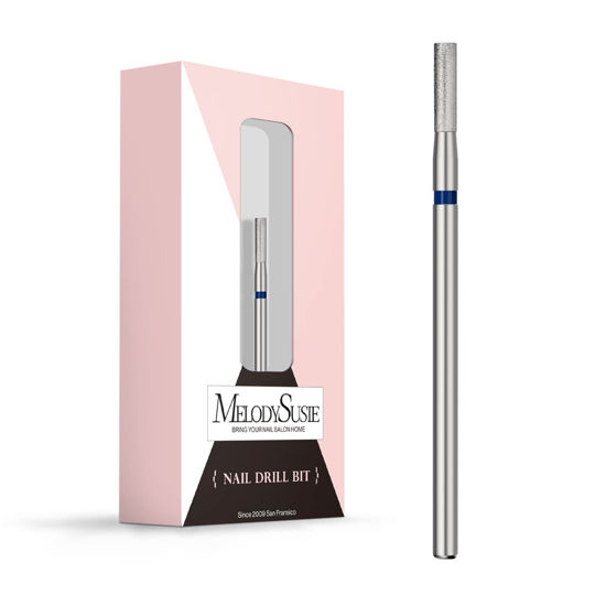 Picture of MelodySusie 2mm Barrel Shape Cuticle Clean Nail Drill Bit 3/32'', Professional Safety Carbide Diamond Under Nail Cleaner for Cuticle Dead Skin Nail Prepare, Beginners Bits, Series Bit-S, Medium