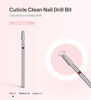 Picture of MelodySusie 3mm Short Tapered Barrel Cuticle Clean Nail Drill Bit 3/32'', Professional Safety Carbide Diamond Under Nail Cleaner for Cuticle Dead Skin Nail Prepare, Beginners Bits, Series Bit-S, Fine