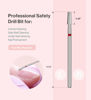 Picture of MelodySusie 3mm Short Tapered Barrel Cuticle Clean Nail Drill Bit 3/32'', Professional Safety Carbide Diamond Under Nail Cleaner for Cuticle Dead Skin Nail Prepare, Beginners Bits, Series Bit-S, Fine