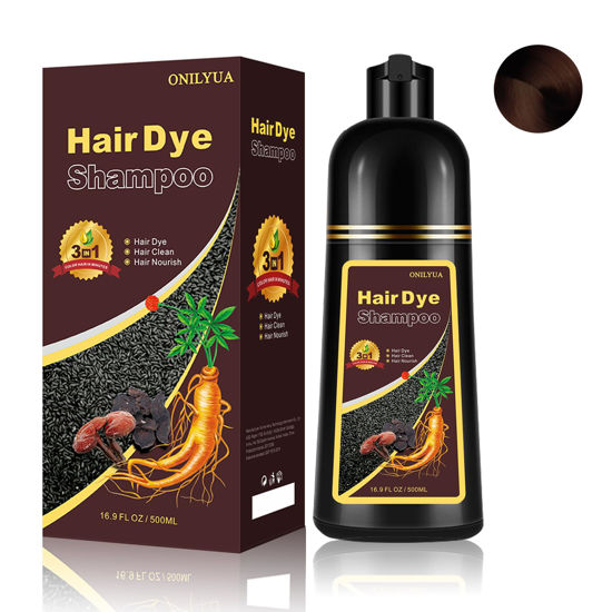 Picture of Fvquhvo Black Hair Dye for Gray Hair, Instant Hair Dye Shampoo, Hair Color Shampoo for Women Men, Lasting Shampoo Hair Dye & Black Hair Shampoo, Shampoo Para Canas -Thanksgiving Day Gift