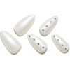 Picture of GLAMERMAID Press on Nails Almond Short,Handmsde White Pearl False Nails with Design,24 Pcs Glue on Nails for Wedding,Reusable Acrylic Stick on Nails Tips for Women Girl Gift