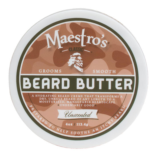 Picture of Maestro’s Classic BEARD BUTTER | Anti-Itch, Extra Soothing, Hydrating Beard Creme For All Beard Types & Lengths- Unscented, 4 Ounce