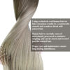 Picture of [Exclusive] Sunny Sew in Hair Extensions Ombre Blonde Sew in Hair Extensions Real Human Hair Light Ash Brown to Blonde Highlights Platinum Blonde Double Weft Remy Human Hair Extensions 100g 16inch