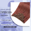 Picture of [CLEARANCE] Clip in Human Hair Extensions Rose Gold Hair Extensions 22inch Clip in Hair Extensions Real Human Hair 7Pieces 120Grams Full Head Long Straight Hair Extensions