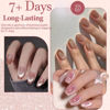 Picture of AZUREBEAUTY Cat Eye Nail Polish Set, 4 Colors Magnetic Nude Jelly Glitter Quick Dry Natural Vegan Fingernail Lacquer Strengthening Treatment Kit with Top Coat DIY Salon at Home