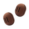 Picture of FERYES 2 PCS Makeup Sponge Holder - Shatterproof Eco-Friendly Silicone Beauty Make Up Blender Case for Travel - Brown