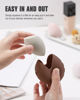 Picture of FERYES 2 PCS Makeup Sponge Holder - Shatterproof Eco-Friendly Silicone Beauty Make Up Blender Case for Travel - Brown