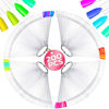 Picture of 200 Pcs Clear Nail Swatch Sticks - Nail Swatches for Gel Polish - Transparent Acrylic Tips with Metal Rings for Organization, Suitable for Displaying Colors and Training by Beginners and Professionals